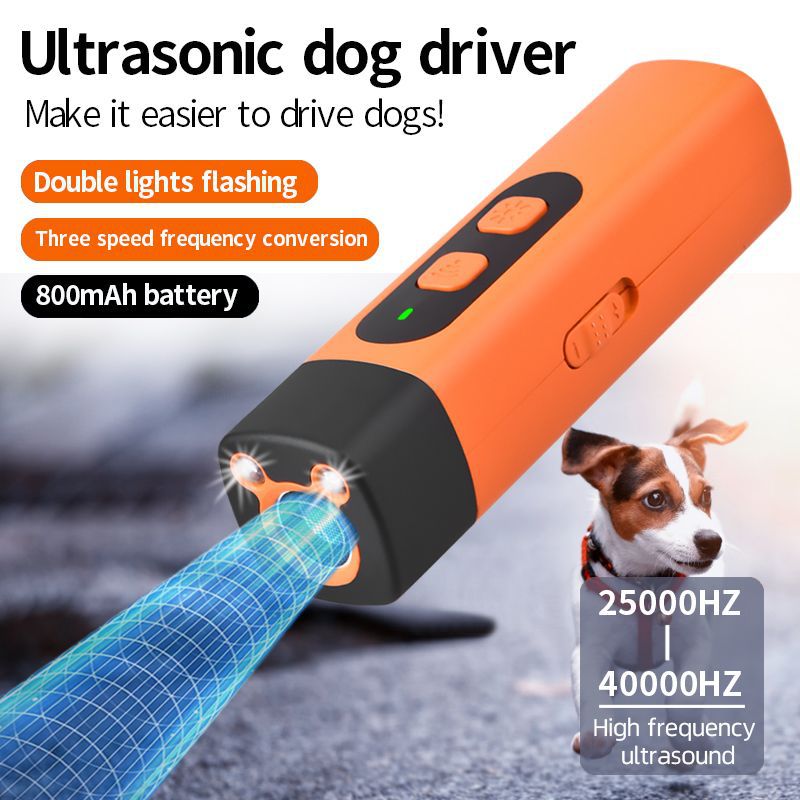 2025 Dog Repellent: Ultrasonic dog training device, rechargeable dog bark deterrent with LED flashlight — image 1