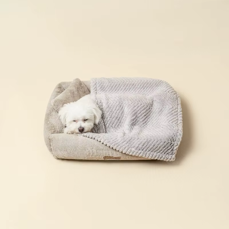Pet bed Washable Detachable Comfortable Luxury High Elasticity Rectangle Dog Bed Anti-Slip Polyester S/M/L Winter War — image 3