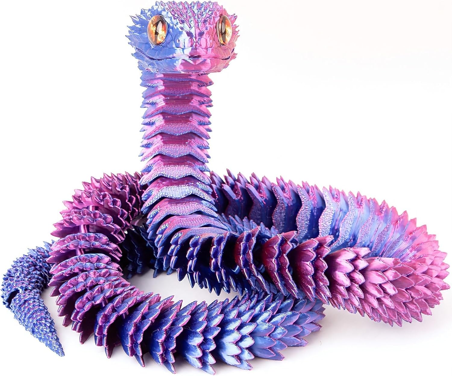 PurpleRed 30 Inch 3D Printed Snake, Executive Desk Toys — image 1