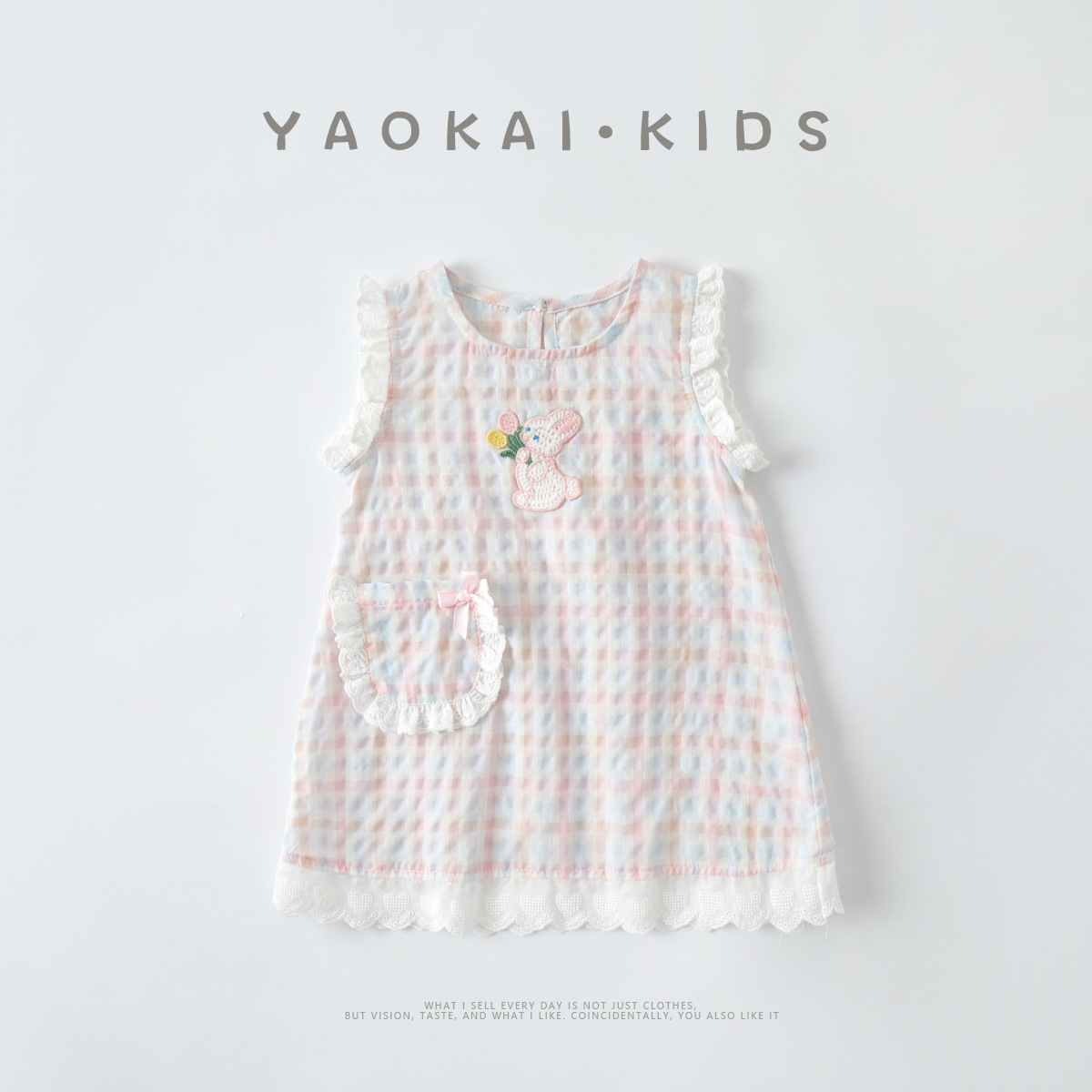 Vestido de Cordería con Conejo para Niñas Pequeñas - Estilo Tendencia para Bebés y Pequeños — imagen 3