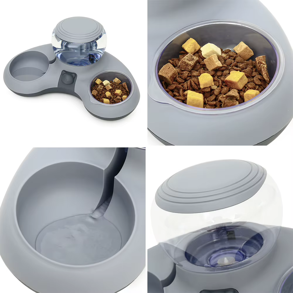 HOOPET New Style Cat Automatic Drinking Feeding Bowl Anti-overturning Non-slip Bowl for Cats Dogs Cat Food Holder Teddy Dog Bowl — image 6