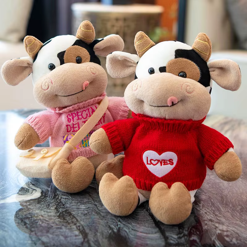 Muñeca de vaca adorables de Hot Toys - Vacita de peluche para niños, regalo de Año Nuevo y cumpleaños femenino — imagen 2