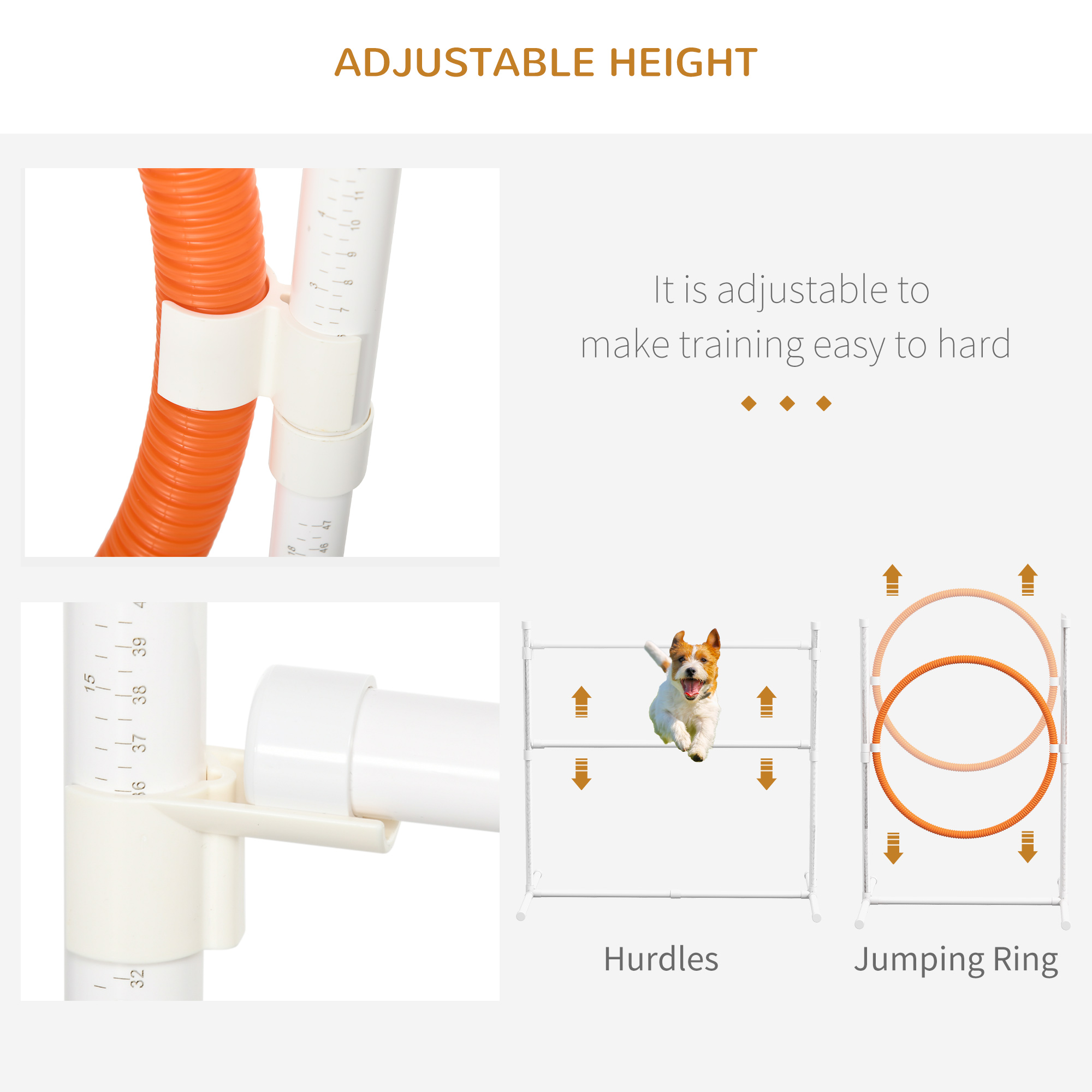 Equipo de Entrenamiento de Agilidad para Perros 7pcs con Túneles, Varillas de Tejido y Obstáculos Ajustables — imagen 3