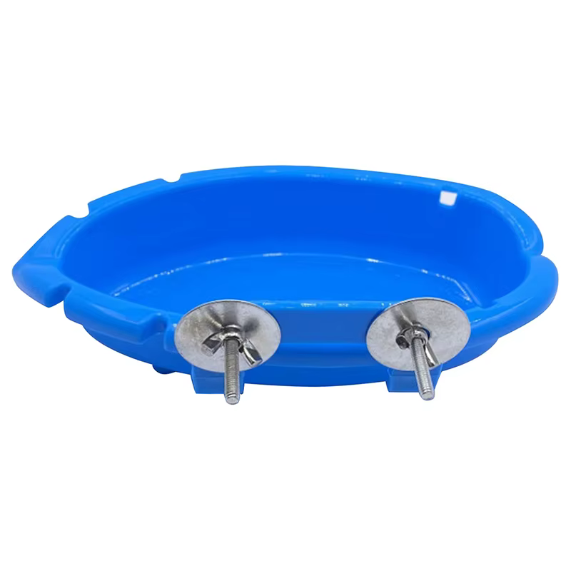 Plato de Alimento para Loros Multifuncional Azul Bautista Caja de Animales Estándar Baño Limpieza de Mascotas Juguetes para Aves — imagen 2