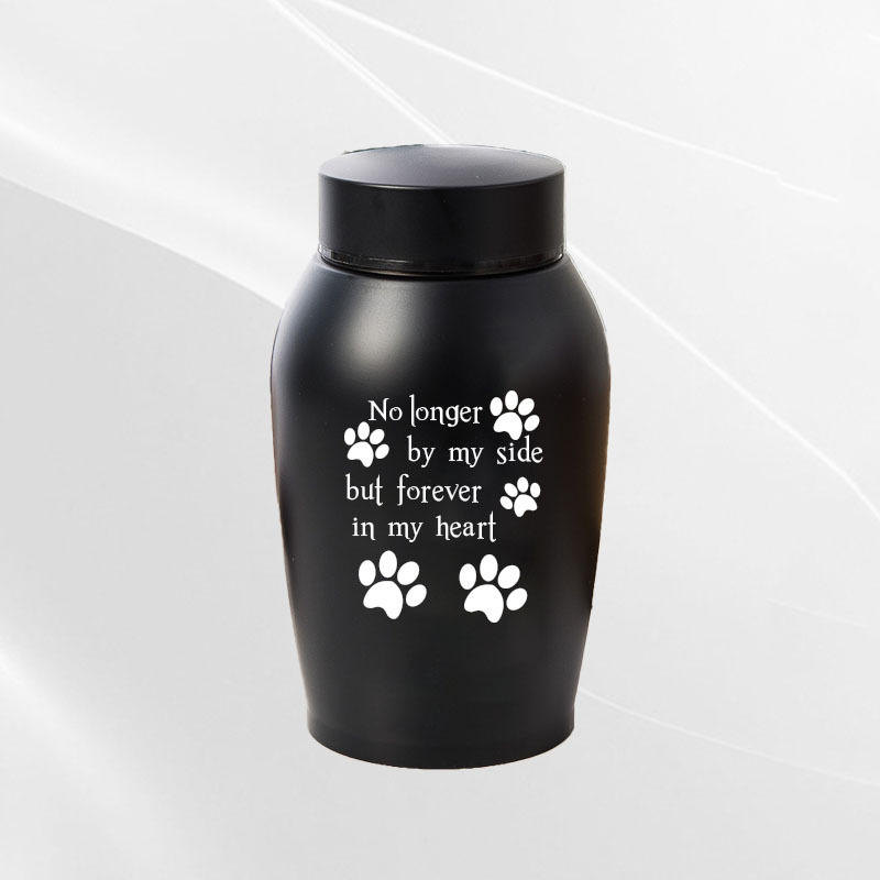 Urnas de Recuerdo para Mascotas en Acero Inoxidable: Negro Portátil y Resistentes a la Humedad, Conservador de Cenizas Pequeñas para Animales de Compañía — imagen 14
