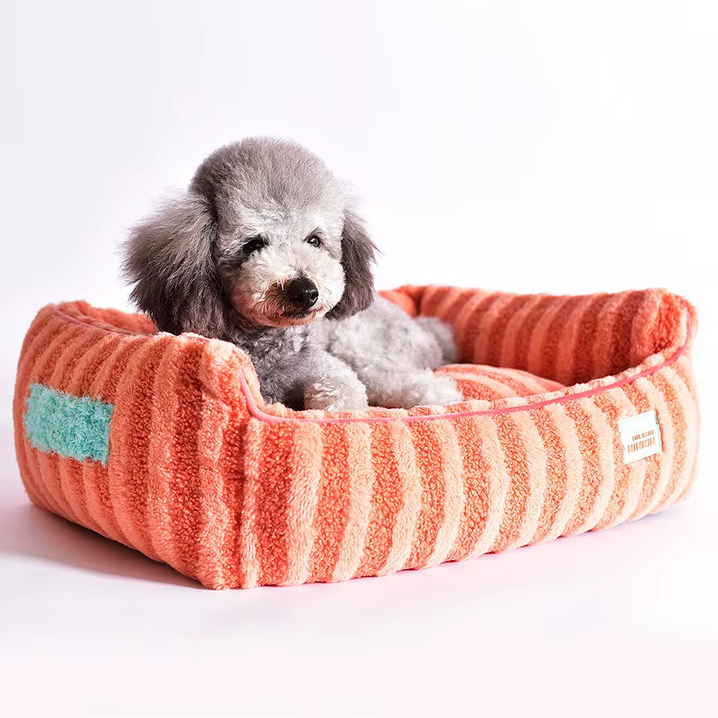 Cama para mascotas Eco-Amigable, cama para perros pequeña, mediana y grande, forma cuadrada, colchoneta de nido para mascotas, para Teddy Bichon y Bulldog Francés, suministros sólidos para mascotas