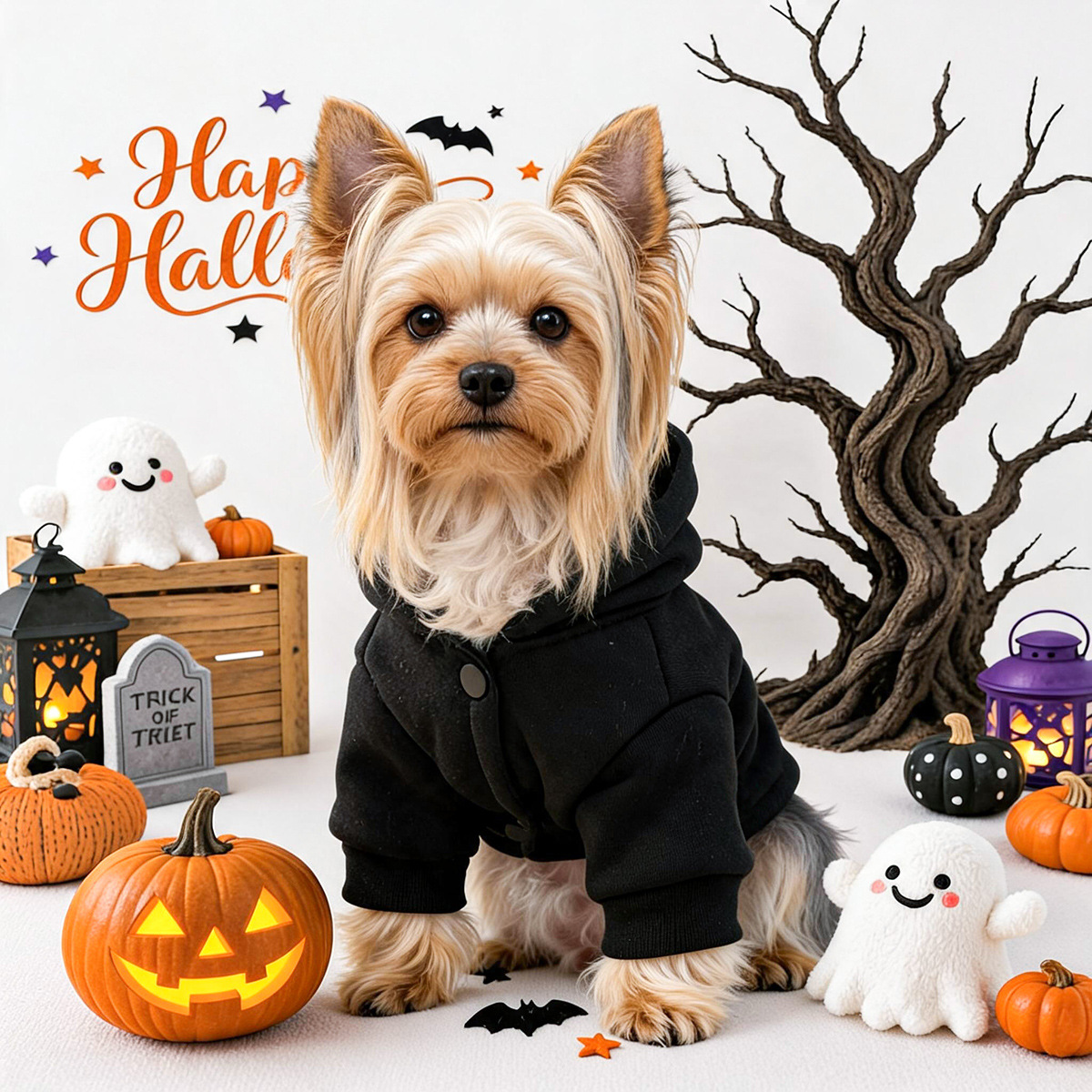 Pet Clothing for Dogs and Cats - Halloween Embroidered Hoodie Direct from Factory — image 4