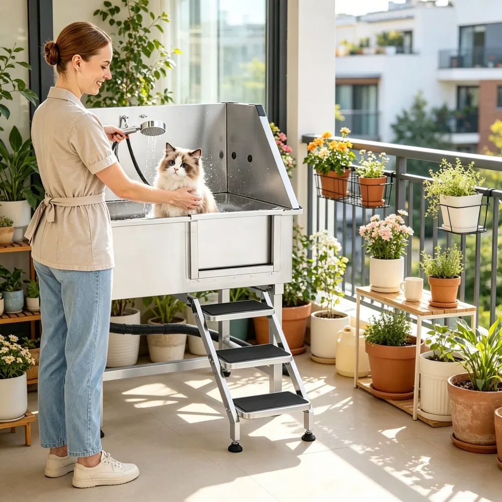 Stainless Steel Dog Washing Station — image 1