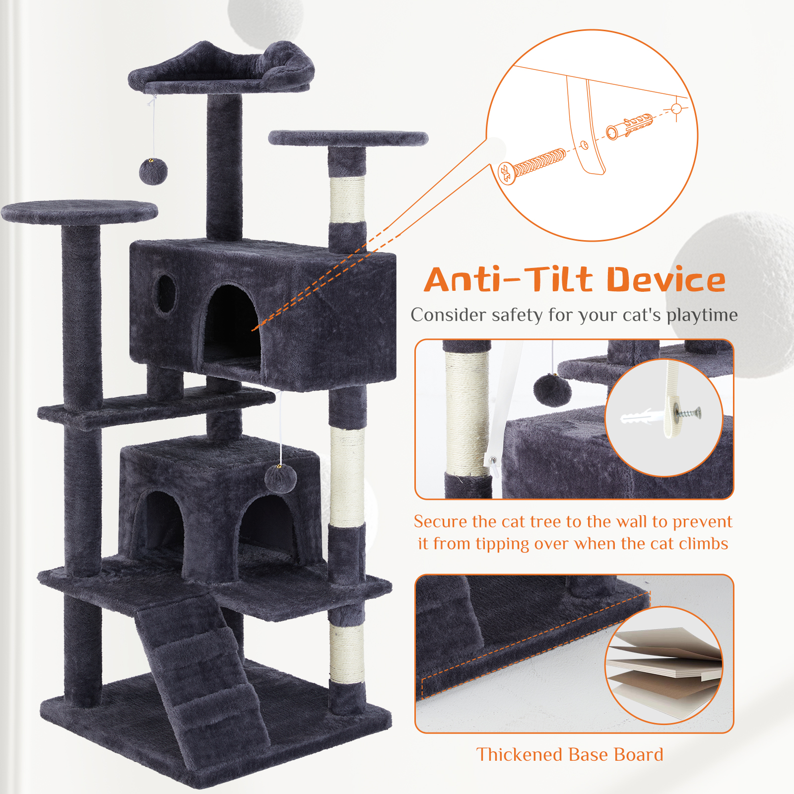 Multi Functional Cat Treehouse Cat Climbing Frame — image 5