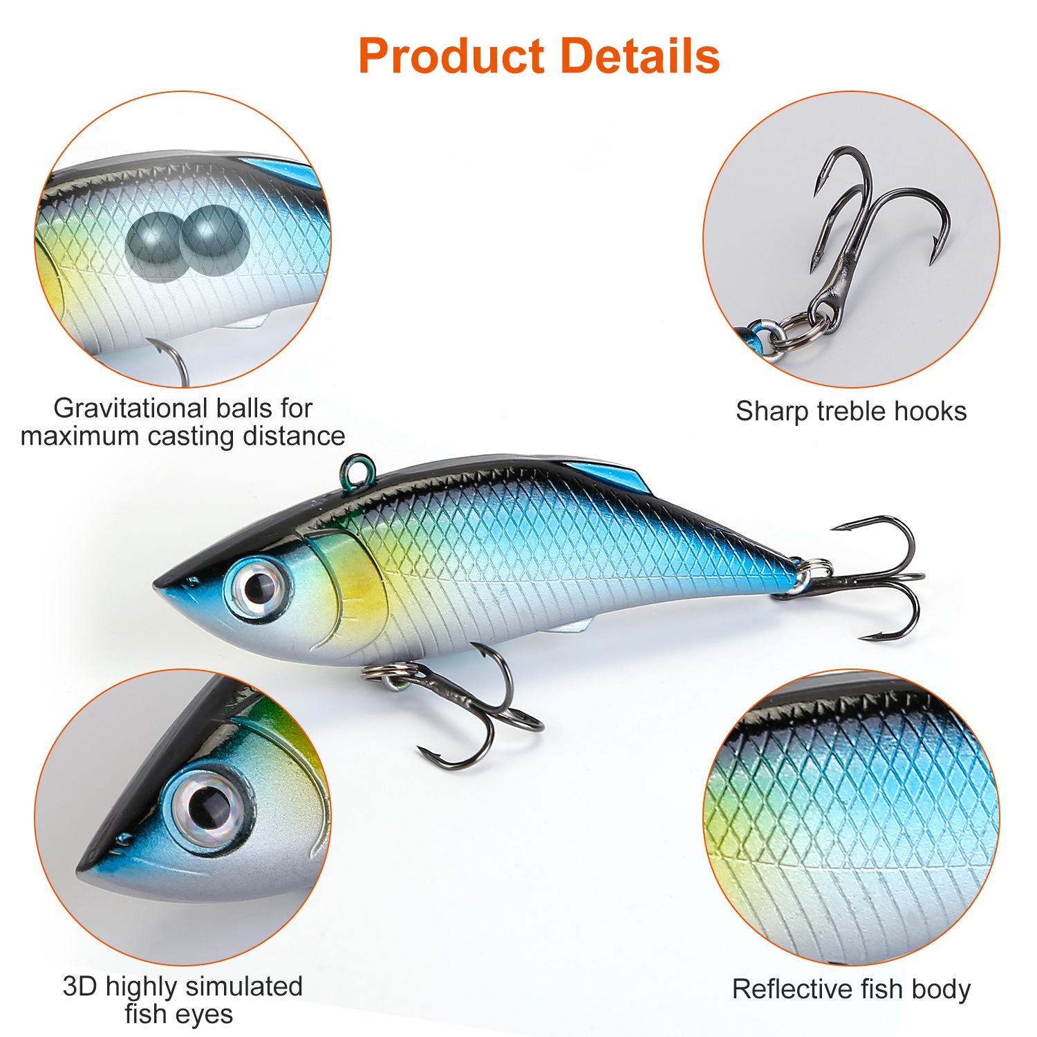 Kit de Pesca con 383 Piezas de Señuelos en Caja de Aparejos, Señuelos Animados para Róbalo, Crankbaits, Spinnerbaits, Gusanos de Plástico Blando, para Agua Salada y Dulce — imagen 9