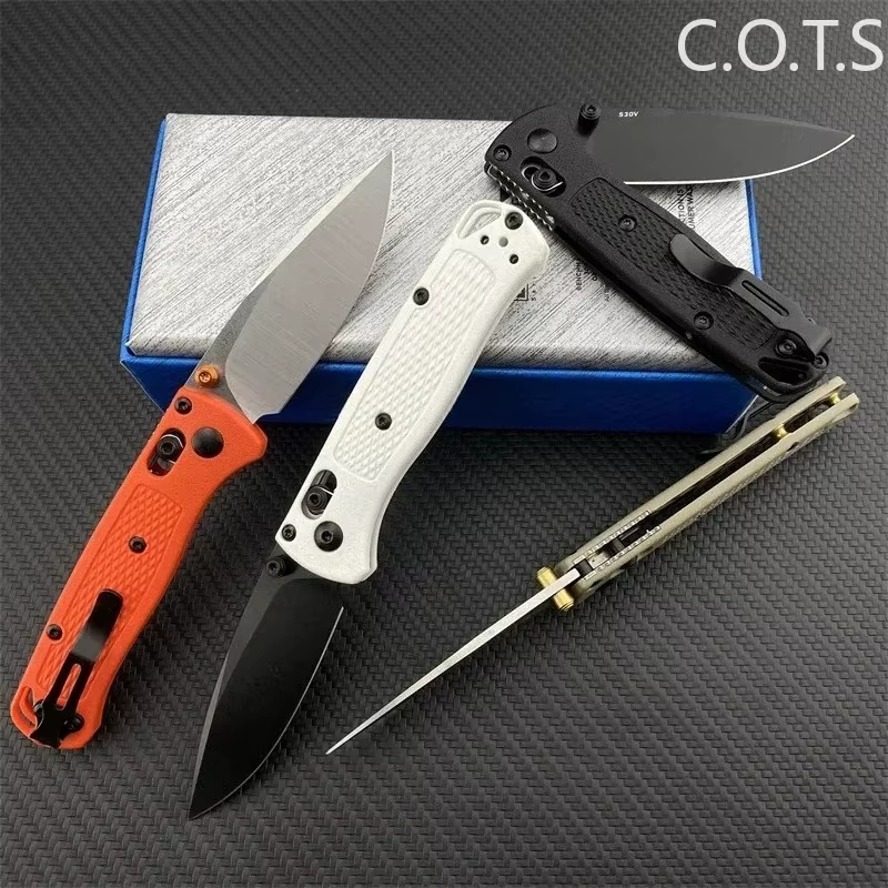 BM 533-3 MINI Bugout Nylon Wave Fibre Handle Axis Lock Folding Outdoor Self Defense Pocket Knife EDC Camping Hunting Tools — image 4