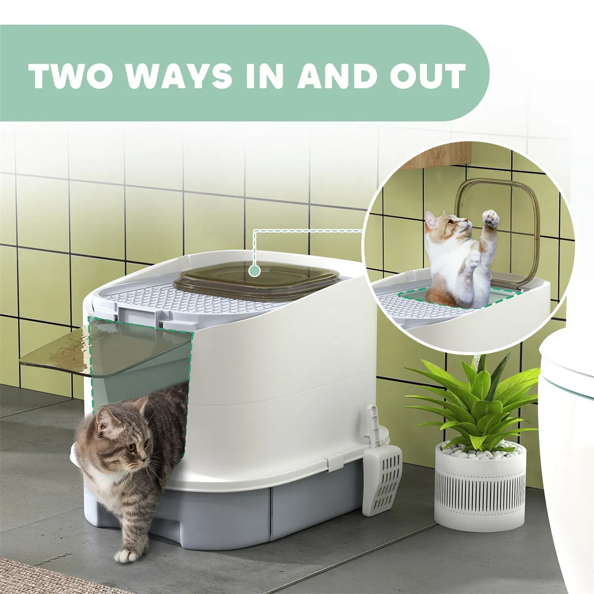 Cat Litter Box, Cat Litter Box Enclosure — image 1
