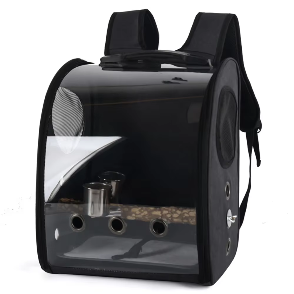 Pet Bird Cage House Parrot Carrier with Feeders Bird Large Space Travel Bag Breathable Portable Bird Cage Accessories — image 5
