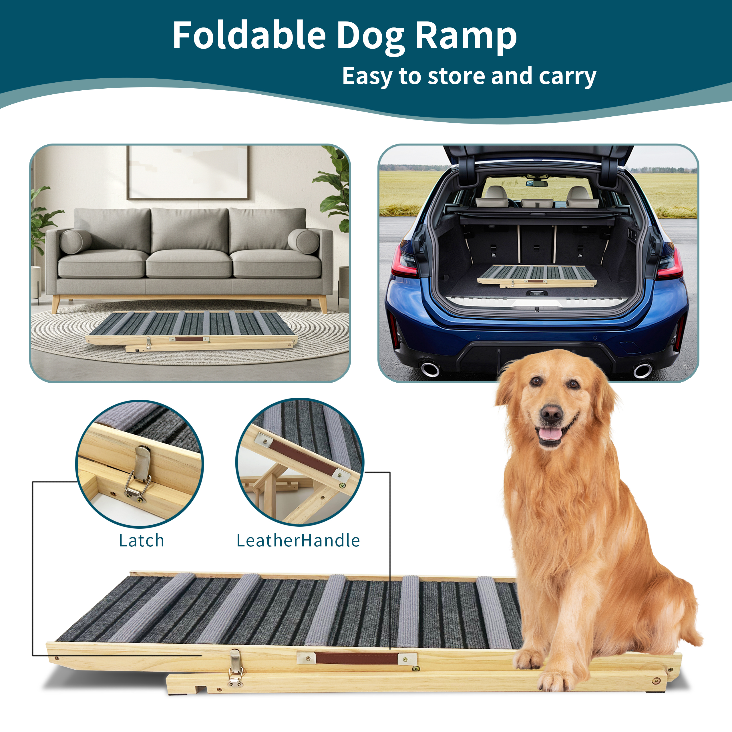 Rampa para Perros Mejorada 2026 para Sofá, Rampa para Perros Pequeños, 6 Alturas Ajustables de 14'' a 25", Escalones Portátiles y Estables para Mascotas con Almohadilla Antideslizante, Rampas para Mascotas para Sofá y Escaleras — imagen 8