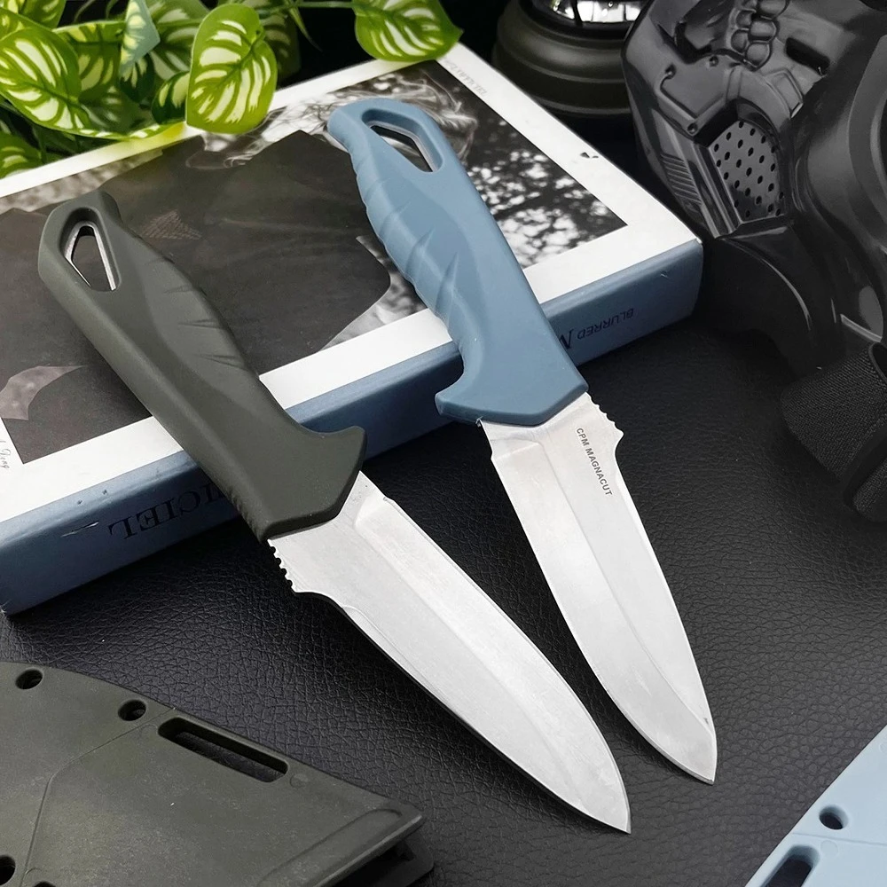 Lightweight Outdoor Straight Knife - 18040 Multifunctional Serrated/ Full Blade Pocket Knives Camping Hiking Fishing EDC Tools — image 1
