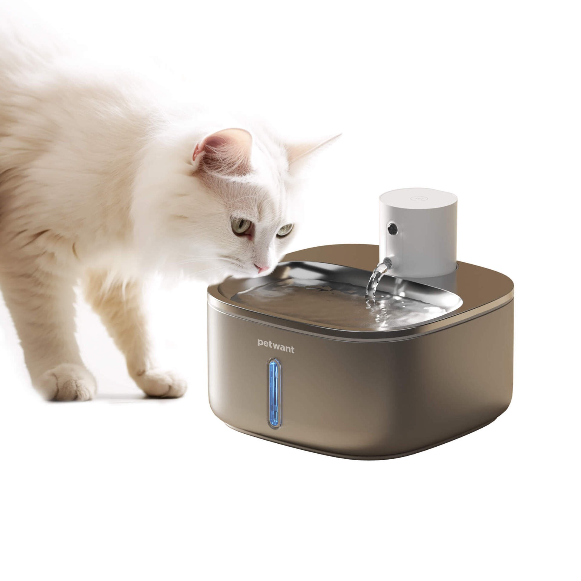 Stainless steel wireless pet water dispenser 5000mA ultra endurance infrared sensing water feeding — image 5
