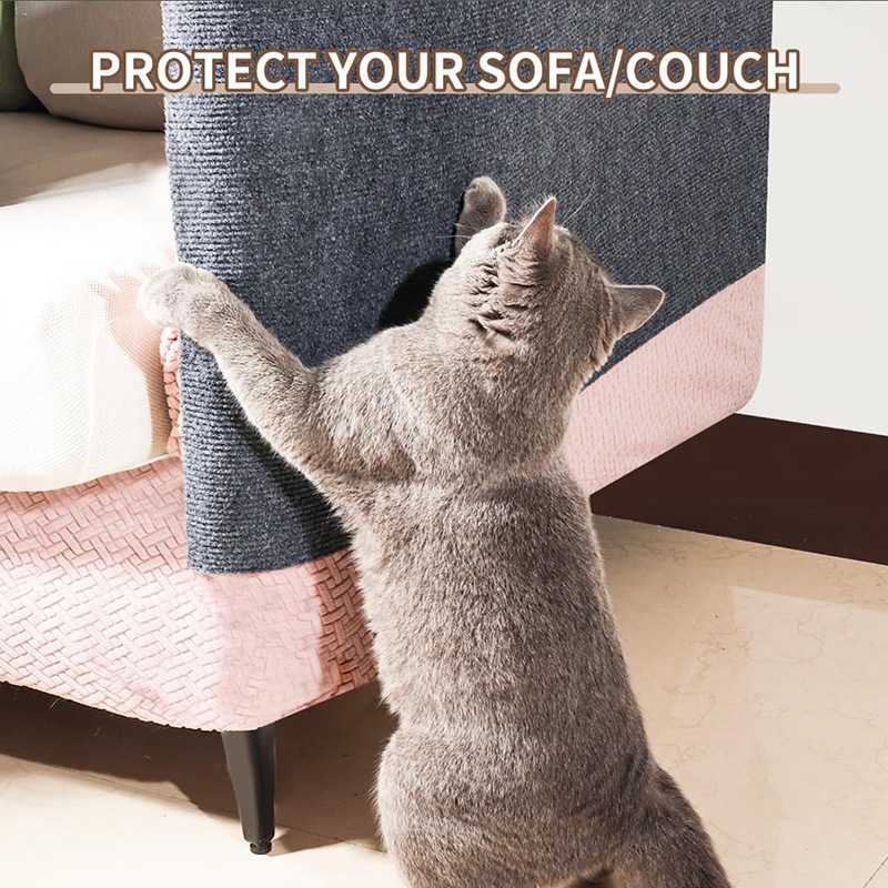 Tablero de Rasguño para Gatos Autoadhesivo con Alfombras de Tapicería para Paredes y Sofás - Protección para Patas y Rasguños en Muebles — imagen 6