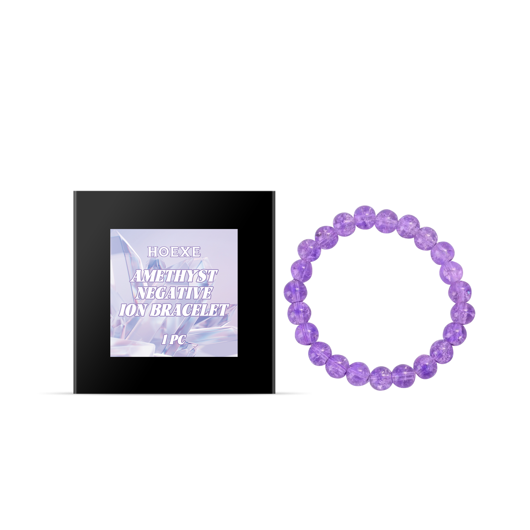 Purple Bracelet Purple Rabbit Hair Crystal Personality Trend Fashion With Purple Hand Beaded Bracelet — image 1