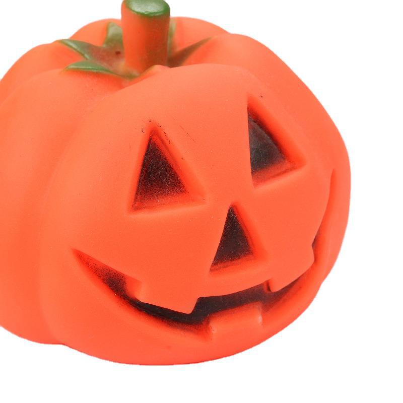 Halloween Pumpkin Toy for Pets - Interactive Rubber Toy with Sound for Dogs to Chew and Play — image 3