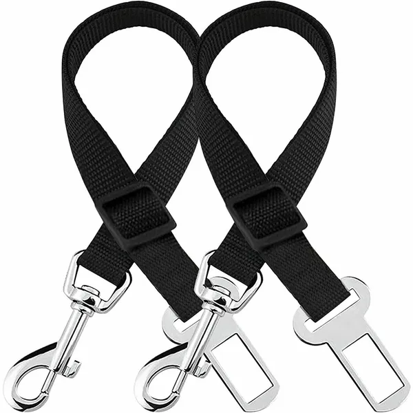 Paquete de 2 Cinturones de Seguridad para Gatos y Perros, Cinturón de Seguridad Ajustable para Vehículo con Arnés y Correa — imagen 4
