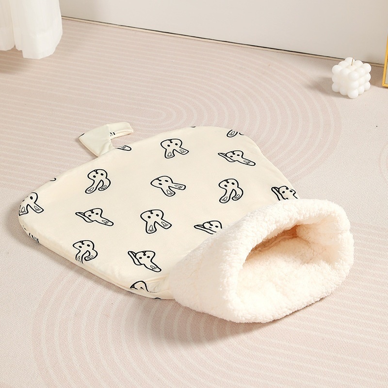Semi-Enclosed Winter Warm Pet Bed with Tunnel for Cats and Dogs — image 11
