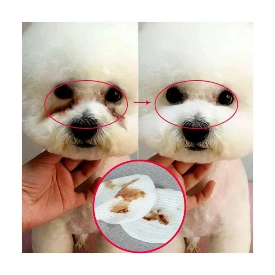 130 piezas/conjunto de toallitas suaves sin espuma para eliminar manchas de lágrimas, toallas de aseo para perros y gatos, toallitas de limpieza, toallitas para ojos de mascotas — imagen 3