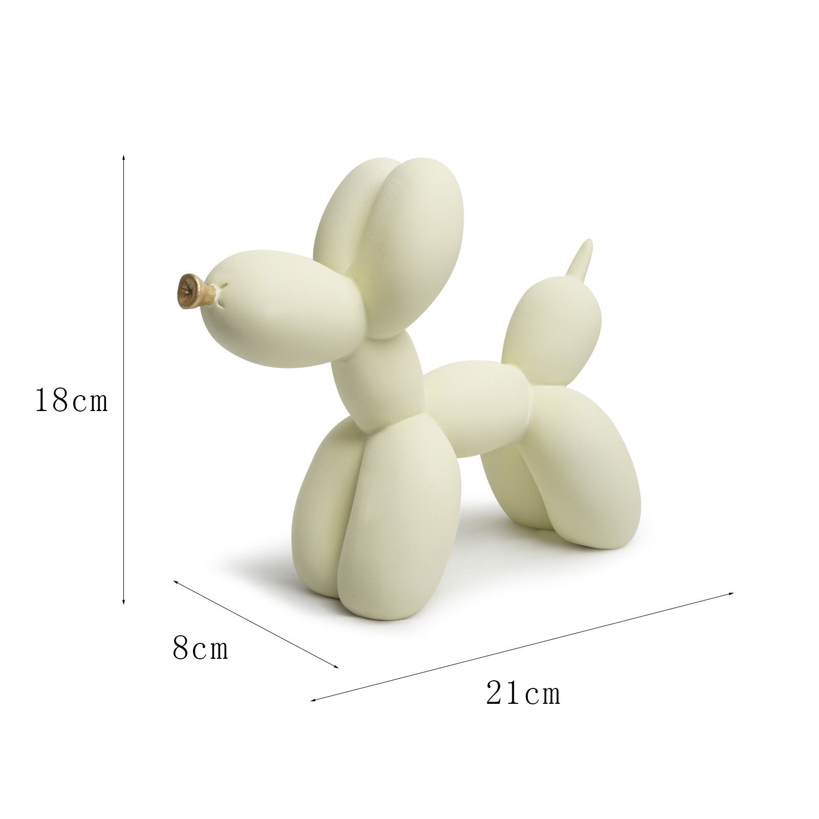 Perro de globo decorativo para hogar en beige simple — imagen 2