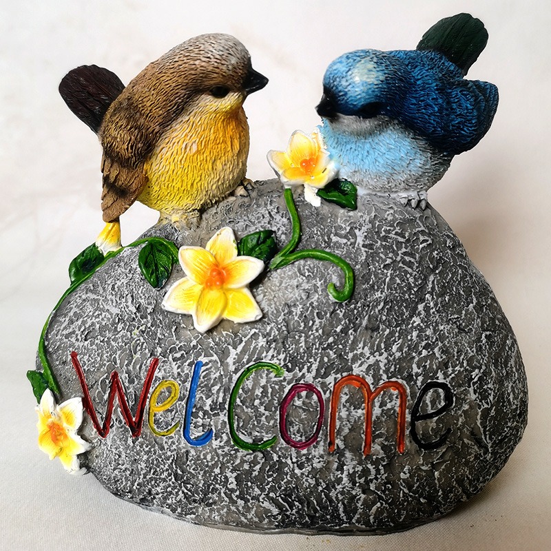 Garden simulation bird with pastoral resin ornaments — image 2
