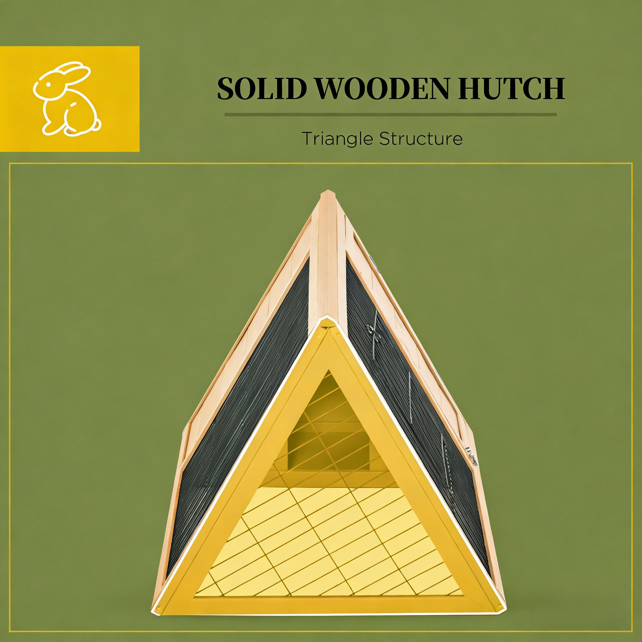 A-Frame Wooden Pet House, Small Animal Cage Rabbit Hutch — image 6