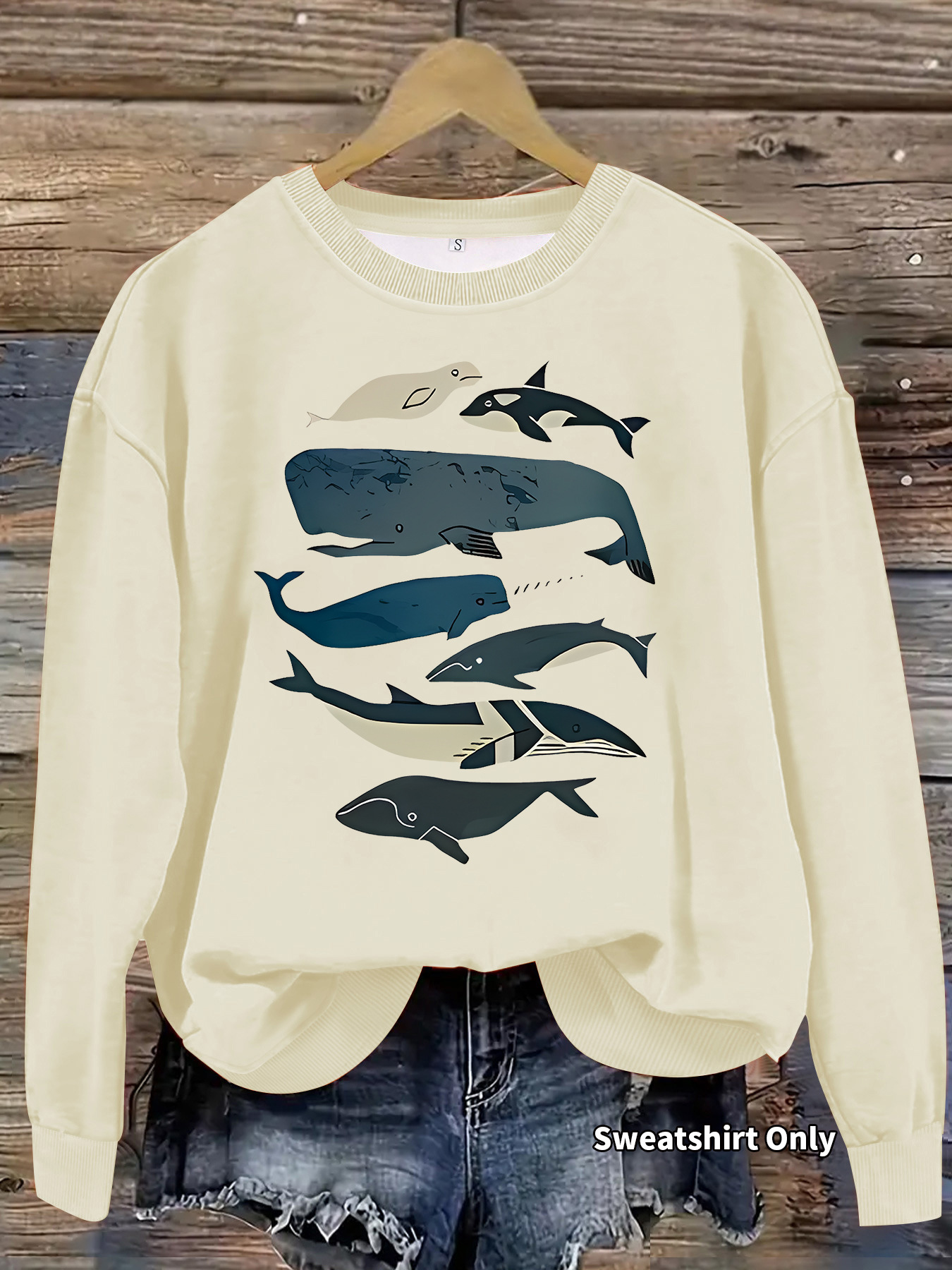 Fish print loose women's hoodie — image 12