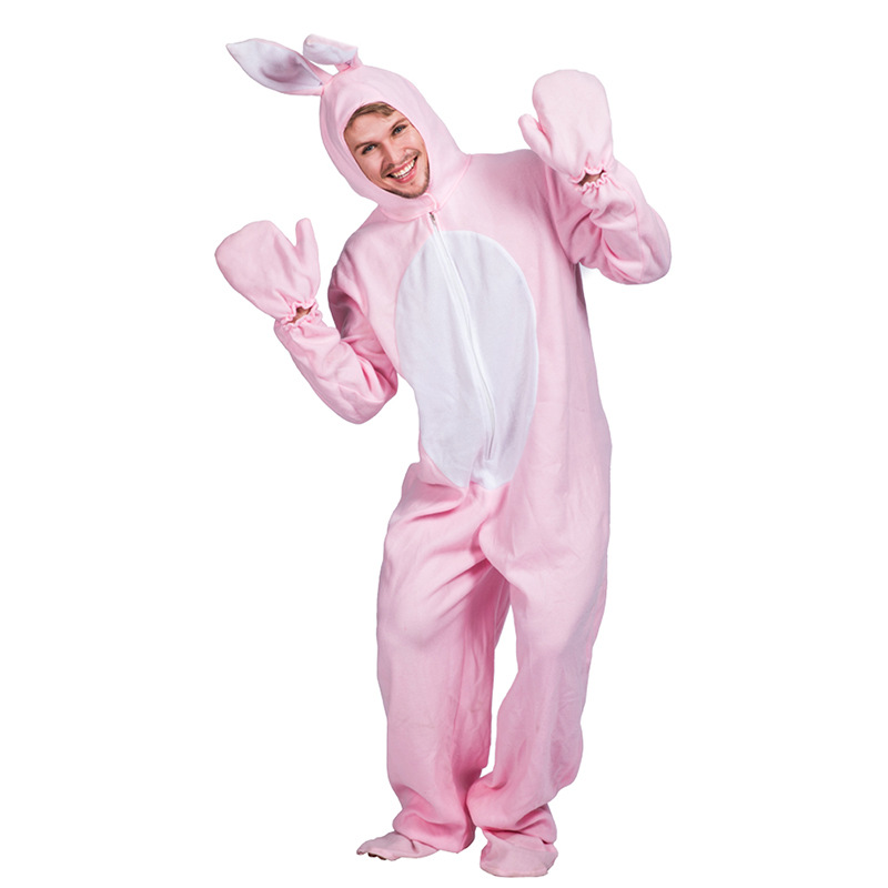 Disfraz de Conejo Rosado para Halloween - Pijamas Animales para Adultos — imagen 1