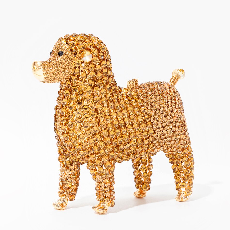 Bolsa de Noche en forma de Perro con Diamantes - Bolso de Cena para Mujer con Diseño Único y Elegante — imagen 1