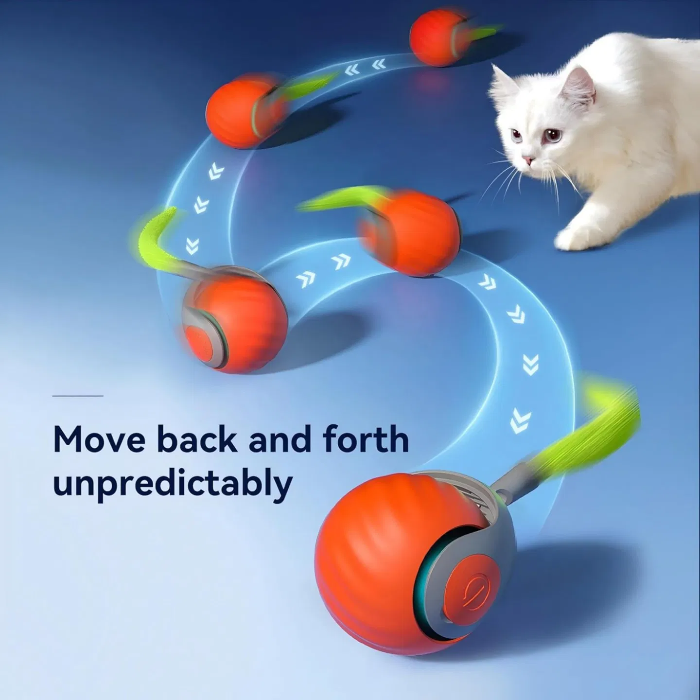 Cat Toy, Interactive Cat Ball, CatToys for Indoor Cats, Adjustable Sports Rolling Toy, Electric Rolling Ball — image 6