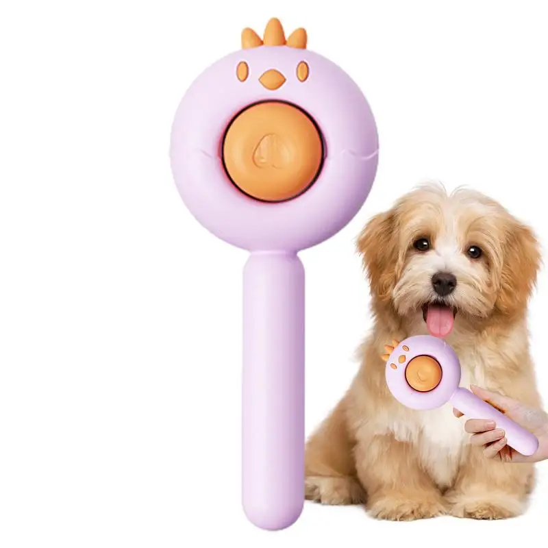 Cepillo para Perros Auto-Limpio Dientes de Acero Inoxidable Cepillador para Mascotas Fácil Eliminación de Pelos y Masaje Multifuncional Suministros para Mascotas — imagen 1
