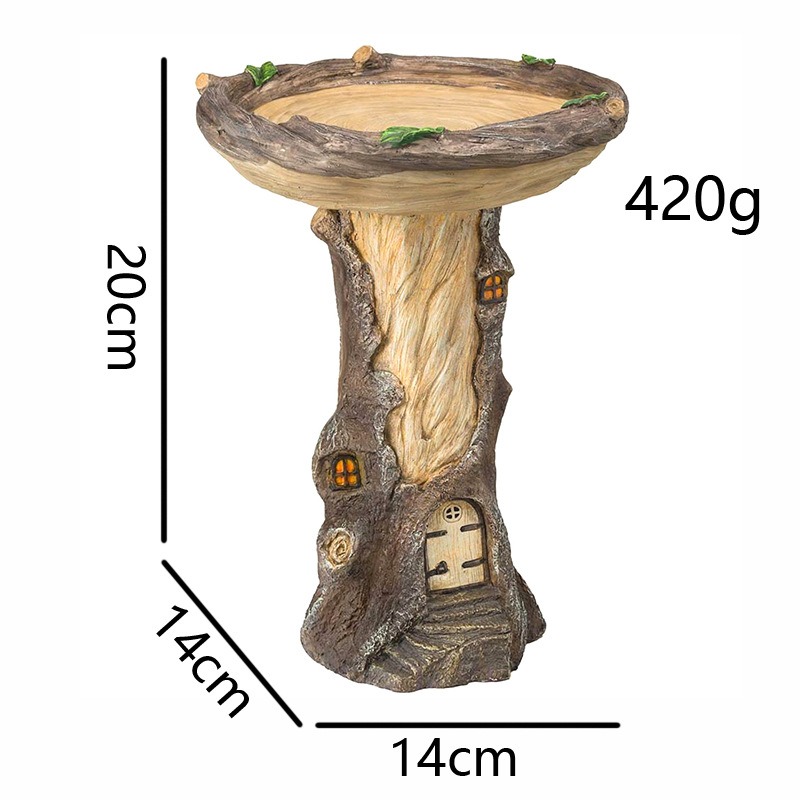 Garden Small Animal Resin Bird Feeder Hummingbird Bathtub Outdoor Decorative Ornaments Sculpture Resin — image 2