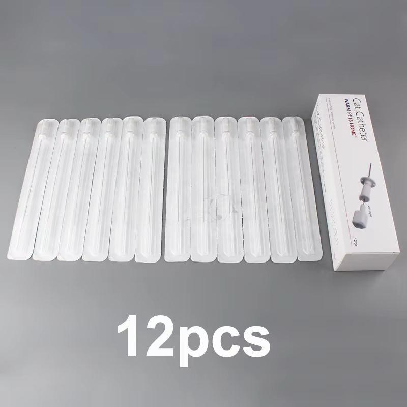 12PCS Cat Catheter With Stylet Side/End Open 1.0mm 1.3mm Cat Urinary Catheters Veterinary Consumables — image 2