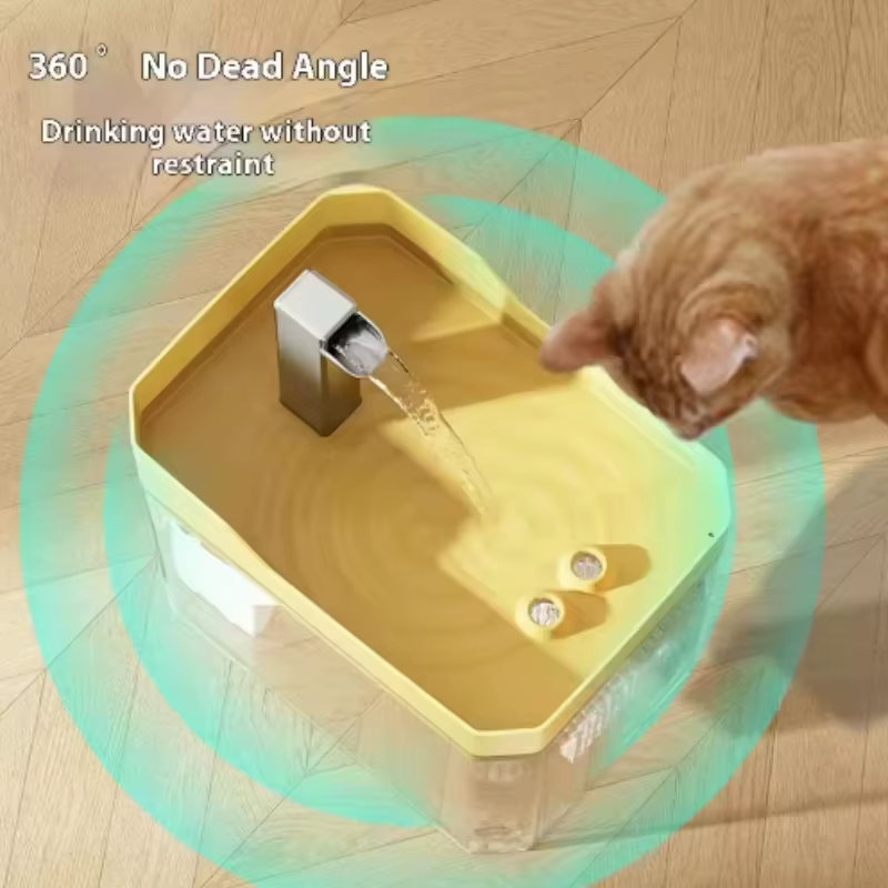 Transparent Pet Water Fountain for Cats with Self-Cleaning Filter, Circulating Pump, and Overheat Safety Features — image 3