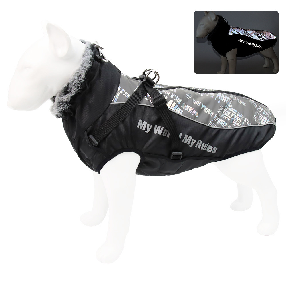 Ropa para Mascotas Grande Caliente Reflectante Chaquetas de Perro Ropa de Algodón para Mascotas — imagen 8