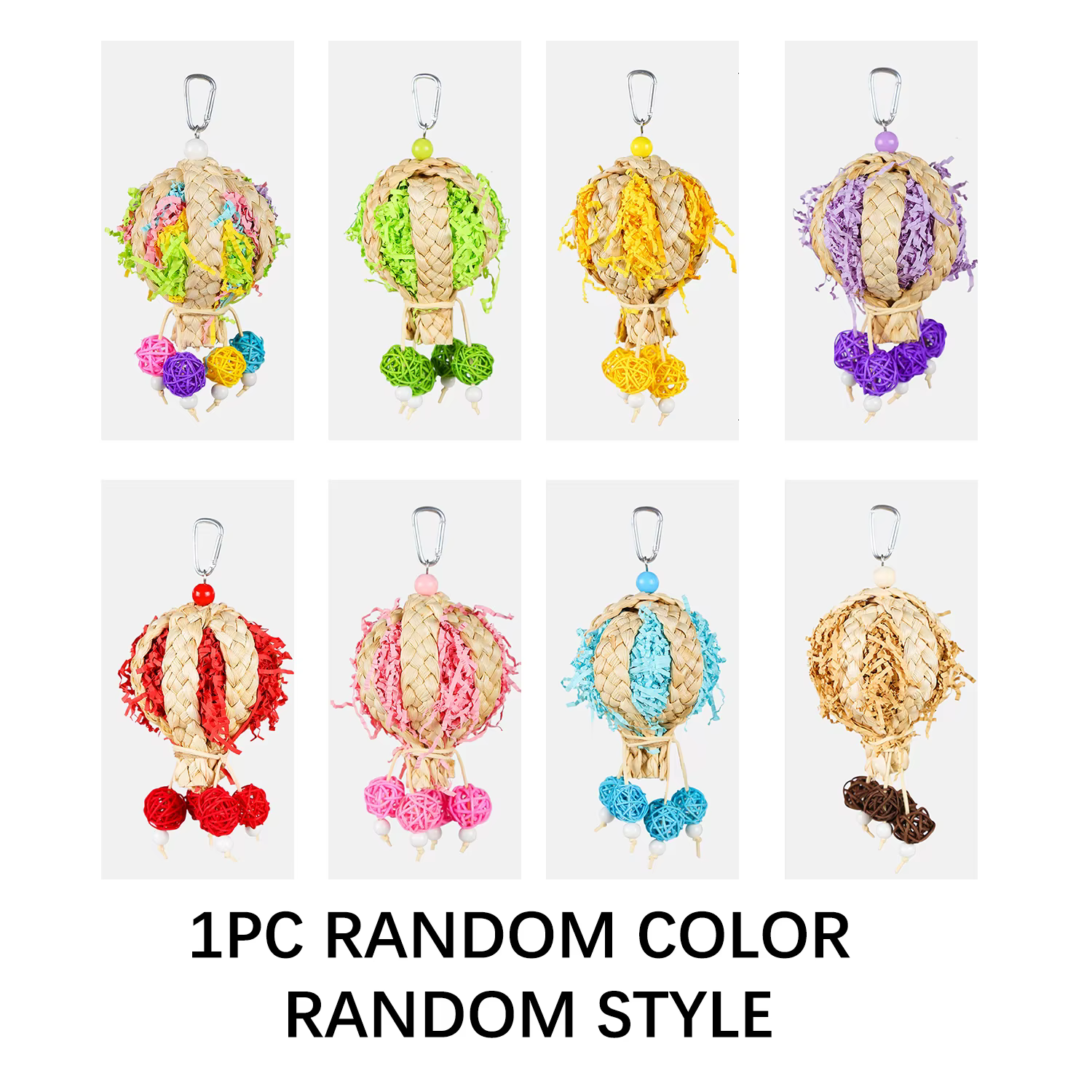 Random Color and Style, Parrot Chewing and Playing Toy, Training and Boredom-Relief Climbing Toy, Specialized Toy for Lovebirds, Cockatiels, and Parakeets — image 3