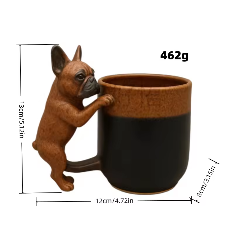 Taza de Dachshund Hecha a Mano en 3D, Taza de Cerámica Creativa con Forma de Animal en 3D, 11 Oz, Taza de Café Única con Diseño de Perro — imagen 11