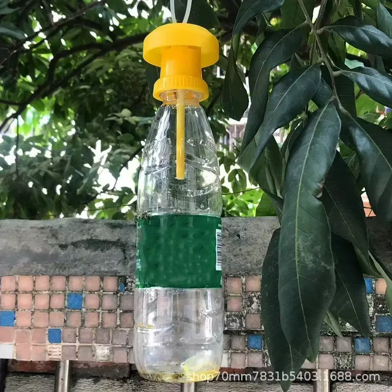 1/2PCS Fruit Killer Plastic Yellow Drosophila Trap Fly Catcher Pest Insect Control For Home Farm 6*6*2Cm — image 5