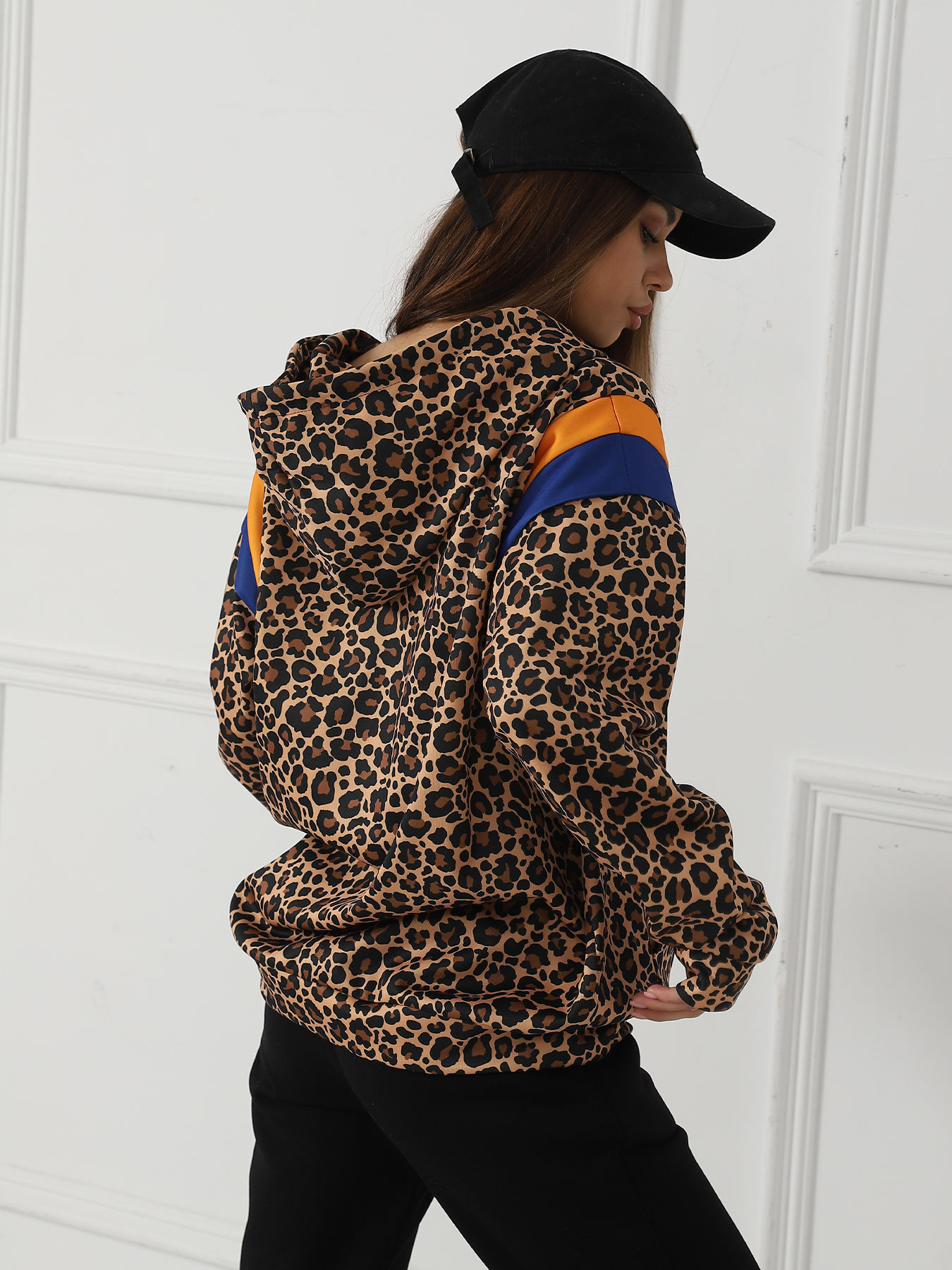 Sudadera de Cuello Largo con Estampado de Leopardo para Mujer — imagen 6