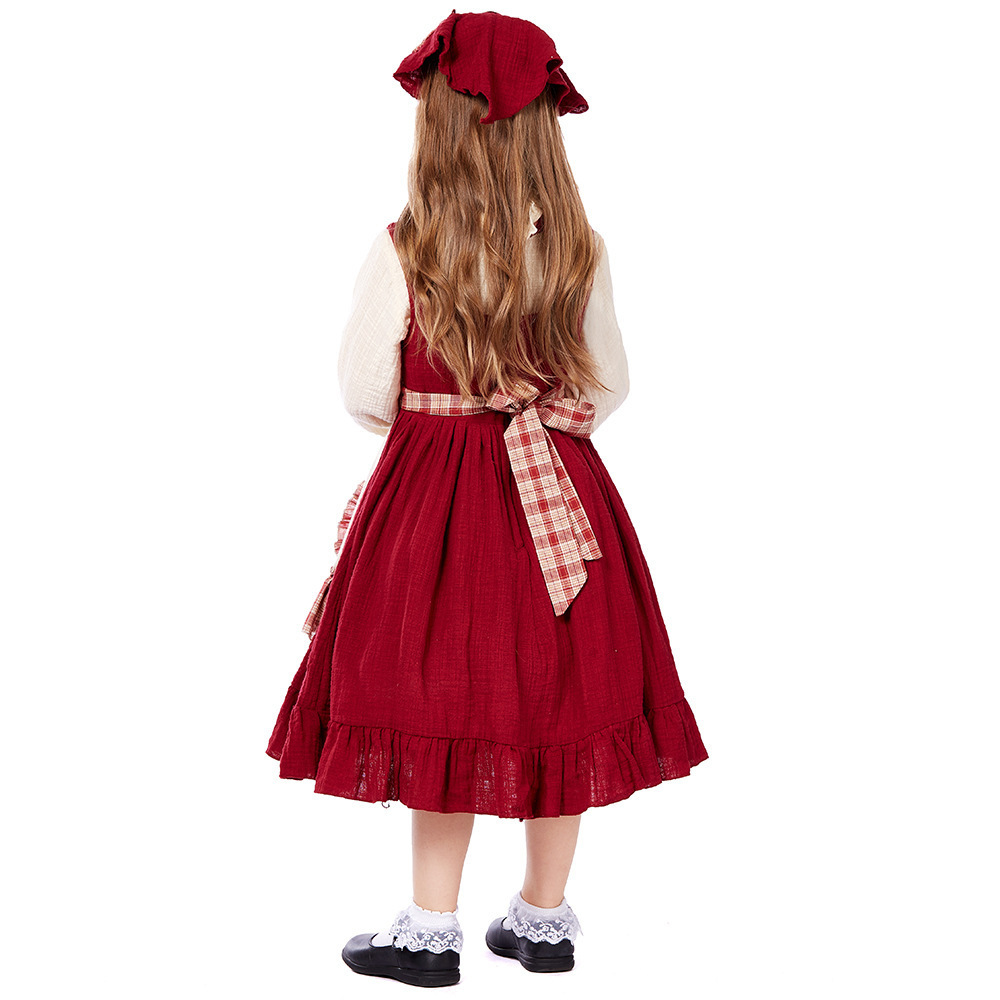 Children's Little Match Girl Costume Farm Maid Lolita Cosplay Dress — image 6